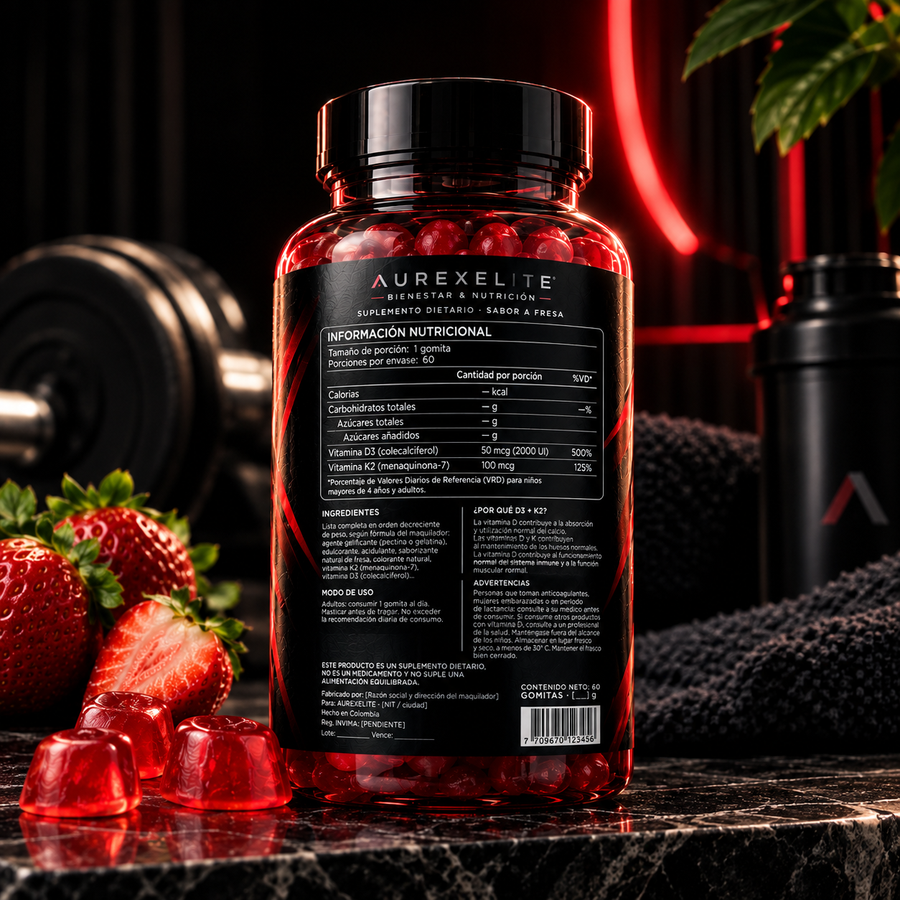 🍓 GOMIREX VITAMINA K2 + D3 GOMITA